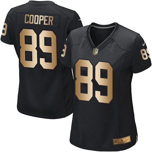 Women's Nike Oakland Raiders #89 Amari Cooper Elite Black/Gold Team Color NFL Jersey