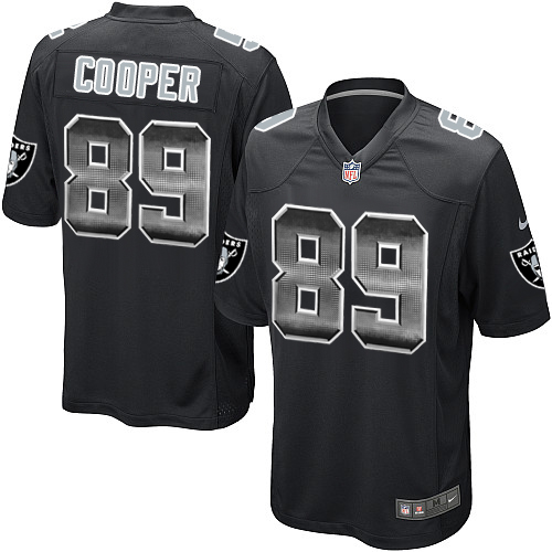 Men's Nike Oakland Raiders #89 Amari Cooper Limited Black Strobe NFL Jersey