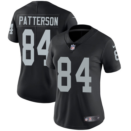 Women's Nike Oakland Raiders #84 Cordarrelle Patterson Black Team Color Vapor Untouchable Elite Player NFL Jersey