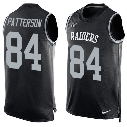 Men's Nike Oakland Raiders #84 Cordarrelle Patterson Limited Black Player Name & Number Tank Top NFL Jersey