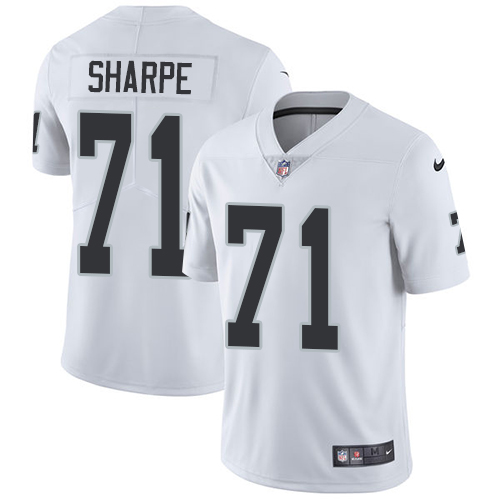 Youth Nike Oakland Raiders #71 David Sharpe White Vapor Untouchable Elite Player NFL Jersey