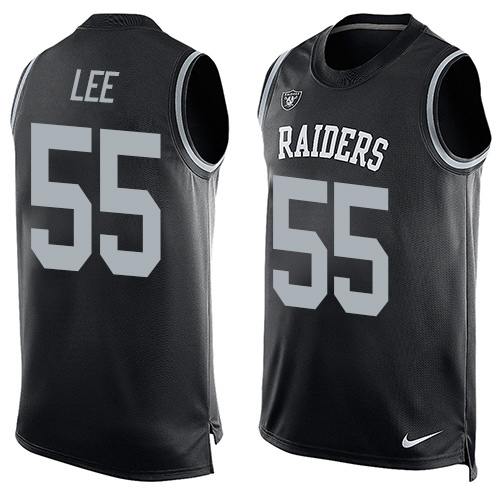 Men's Nike Oakland Raiders #55 Marquel Lee Limited Black Player Name & Number Tank Top NFL Jersey