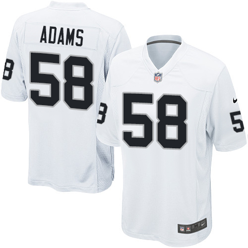 Men's Nike Oakland Raiders #58 Tyrell Adams Game White NFL Jersey