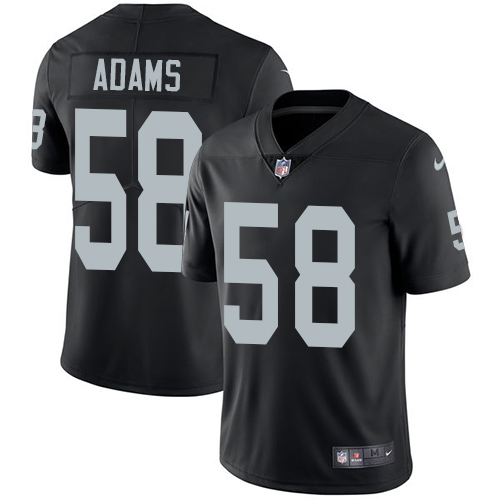 Youth Nike Oakland Raiders #58 Tyrell Adams Black Team Color Vapor Untouchable Limited Player NFL Jersey