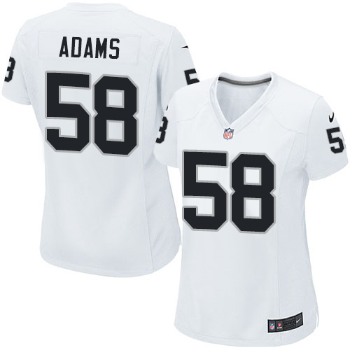 Women's Nike Oakland Raiders #58 Tyrell Adams Game White NFL Jersey