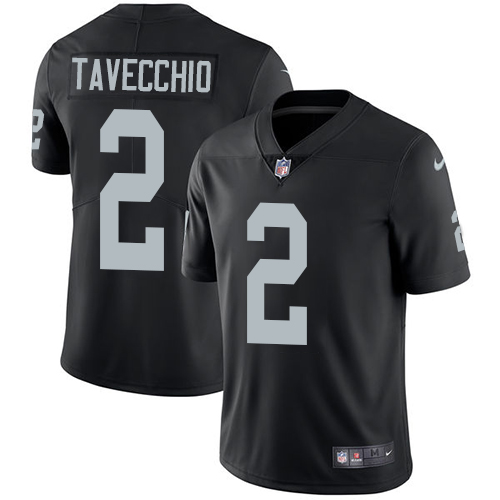 Men's Nike Oakland Raiders #2 Giorgio Tavecchio Black Team Color Vapor Untouchable Limited Player NFL Jersey