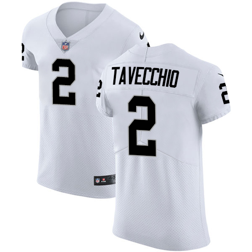 Men's Nike Oakland Raiders #2 Giorgio Tavecchio White Vapor Untouchable Elite Player NFL Jersey