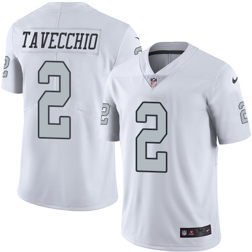 Men's Nike Oakland Raiders #2 Giorgio Tavecchio Limited White Rush Vapor Untouchable NFL Jersey