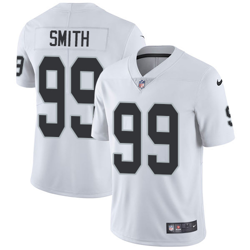 Youth Nike Oakland Raiders #99 Aldon Smith White Vapor Untouchable Elite Player NFL Jersey