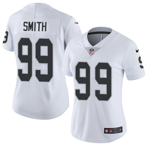 Women's Nike Oakland Raiders #99 Aldon Smith White Vapor Untouchable Elite Player NFL Jersey
