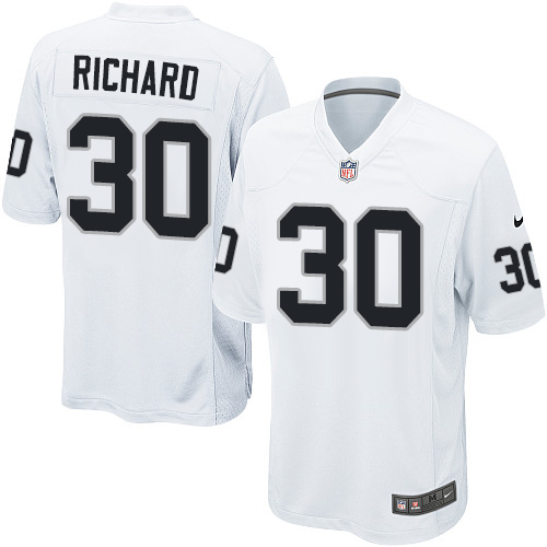 Men's Nike Oakland Raiders #30 Jalen Richard Game White NFL Jersey