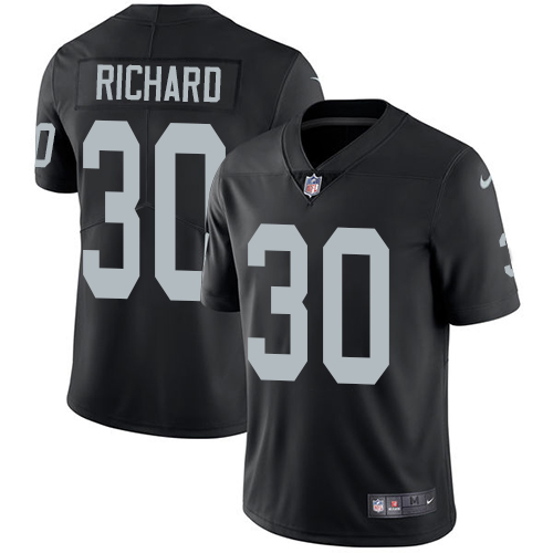 Youth Nike Oakland Raiders #30 Jalen Richard Black Team Color Vapor Untouchable Elite Player NFL Jersey