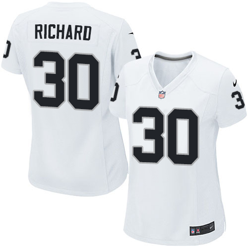Women's Nike Oakland Raiders #30 Jalen Richard Game White NFL Jersey