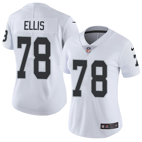 Women's Nike Oakland Raiders #78 Justin Ellis White Vapor Untouchable Limited Player NFL Jersey