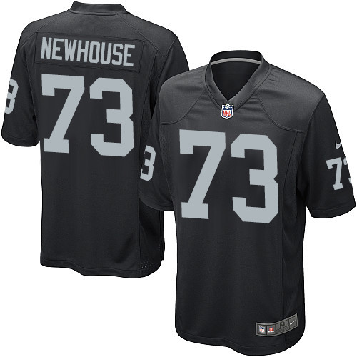 Men's Nike Oakland Raiders #73 Marshall Newhouse Game Black Team Color NFL Jersey
