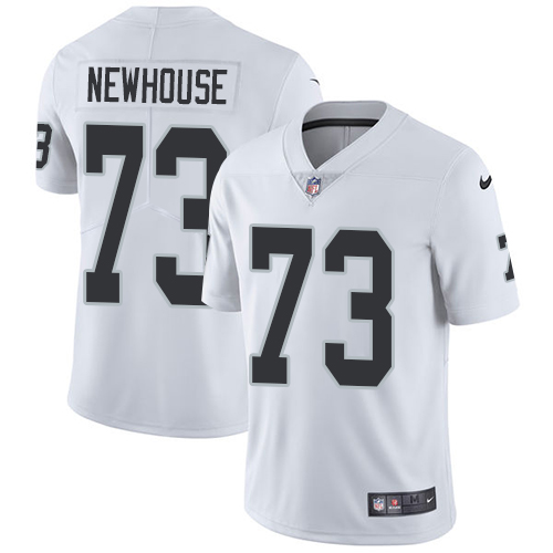 Men's Nike Oakland Raiders #73 Marshall Newhouse White Vapor Untouchable Limited Player NFL Jersey