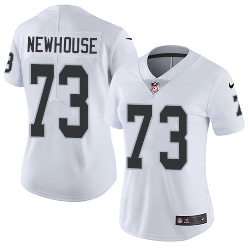 Women's Nike Oakland Raiders #73 Marshall Newhouse White Vapor Untouchable Elite Player NFL Jersey