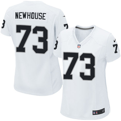 Women's Nike Oakland Raiders #73 Marshall Newhouse Game White NFL Jersey