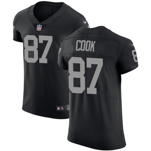 Men's Nike Oakland Raiders #87 Jared Cook Black Team Color Vapor Untouchable Elite Player NFL Jersey