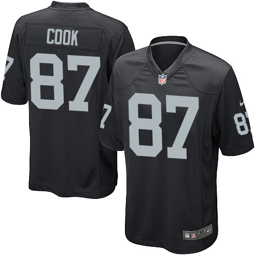 Men's Nike Oakland Raiders #87 Jared Cook Game Black Team Color NFL Jersey