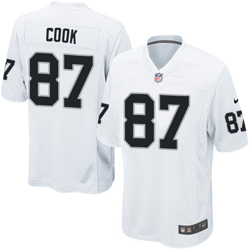 Men's Nike Oakland Raiders #87 Jared Cook Game White NFL Jersey