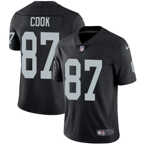 Youth Nike Oakland Raiders #87 Jared Cook Black Team Color Vapor Untouchable Elite Player NFL Jersey