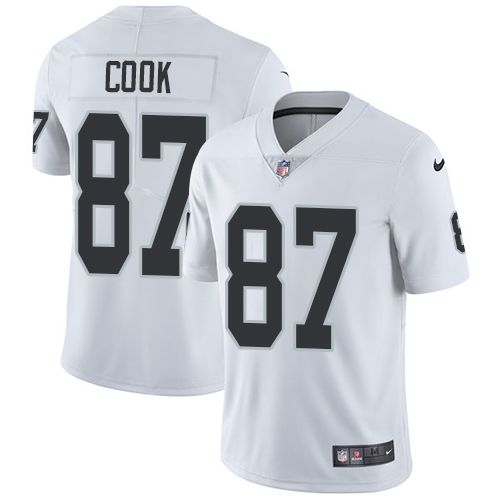 Youth Nike Oakland Raiders #87 Jared Cook White Vapor Untouchable Elite Player NFL Jersey