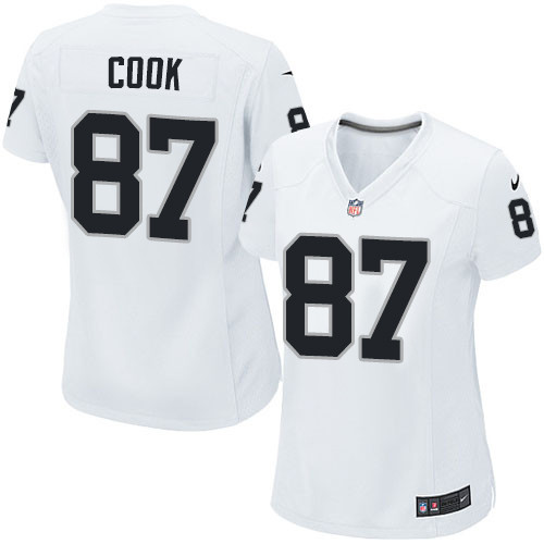 Women's Nike Oakland Raiders #87 Jared Cook Game White NFL Jersey