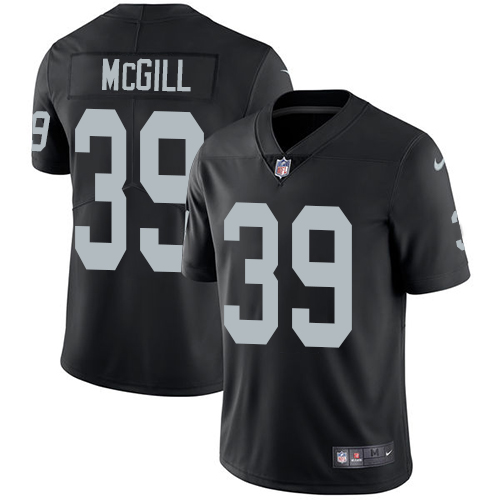 Youth Nike Oakland Raiders #39 Keith McGill Black Team Color Vapor Untouchable Elite Player NFL Jersey