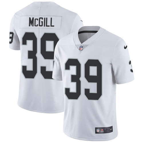 Youth Nike Oakland Raiders #39 Keith McGill White Vapor Untouchable Elite Player NFL Jersey