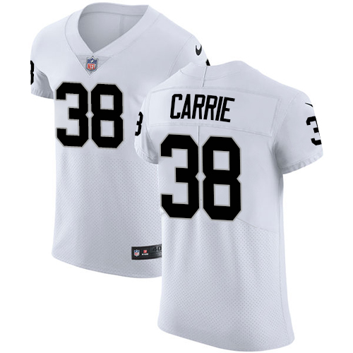 Men's Nike Oakland Raiders #38 T.J. Carrie White Vapor Untouchable Elite Player NFL Jersey