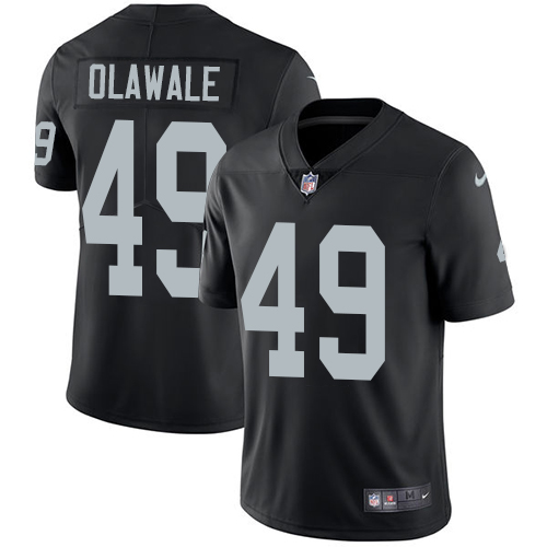 Youth Nike Oakland Raiders #49 Jamize Olawale Black Team Color Vapor Untouchable Elite Player NFL Jersey