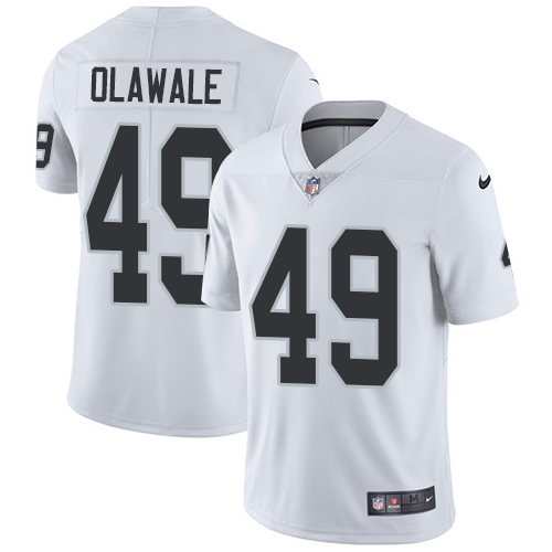 Youth Nike Oakland Raiders #49 Jamize Olawale White Vapor Untouchable Elite Player NFL Jersey