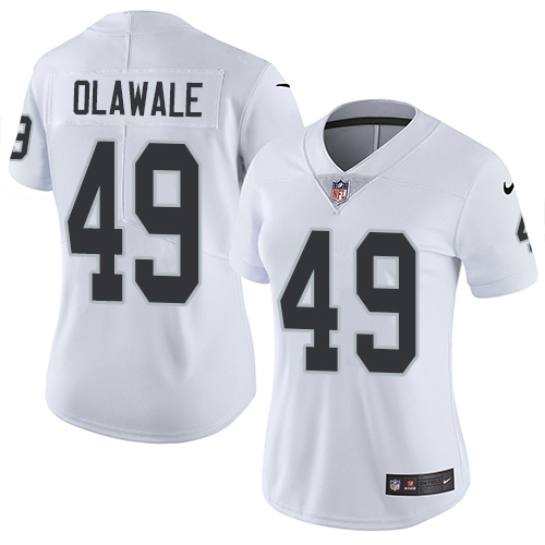 Women's Nike Oakland Raiders #49 Jamize Olawale White Vapor Untouchable Elite Player NFL Jersey