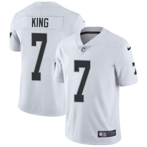 Men's Nike Oakland Raiders #7 Marquette King White Vapor Untouchable Limited Player NFL Jersey