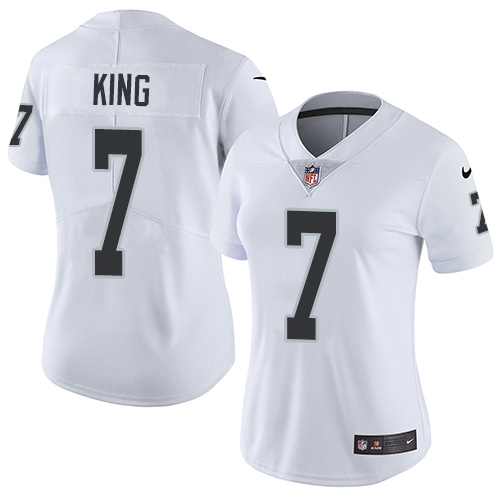 Women's Nike Oakland Raiders #7 Marquette King White Vapor Untouchable Limited Player NFL Jersey