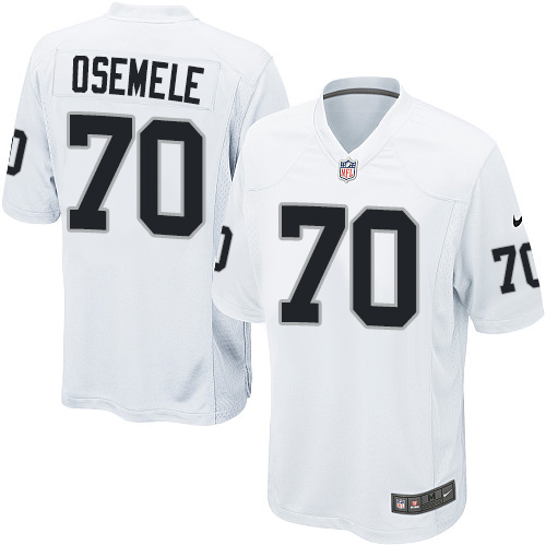 Men's Nike Oakland Raiders #70 Kelechi Osemele Game White NFL Jersey