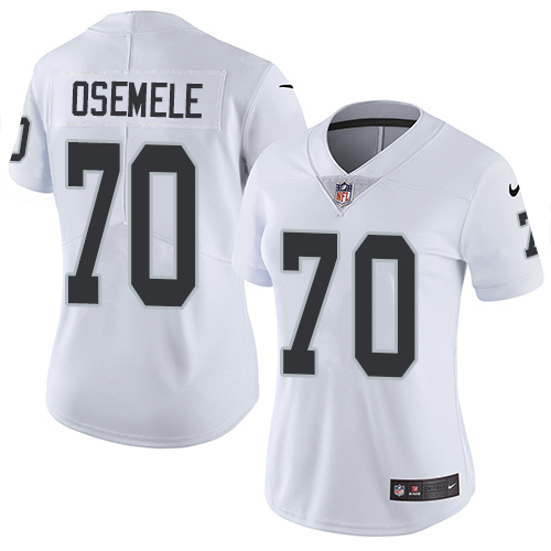 Women's Nike Oakland Raiders #70 Kelechi Osemele White Vapor Untouchable Elite Player NFL Jersey