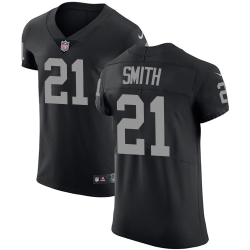 Men's Nike Oakland Raiders #21 Sean Smith Black Team Color Vapor Untouchable Elite Player NFL Jersey