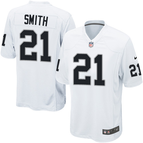 Men's Nike Oakland Raiders #21 Sean Smith Game White NFL Jersey