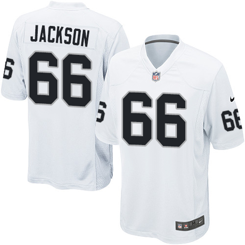 Men's Nike Oakland Raiders #66 Gabe Jackson Game White NFL Jersey