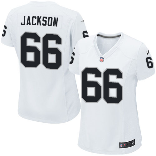 Women's Nike Oakland Raiders #66 Gabe Jackson Game White NFL Jersey