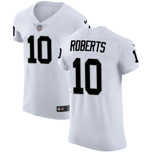 Men's Nike Oakland Raiders #10 Seth Roberts White Vapor Untouchable Elite Player NFL Jersey