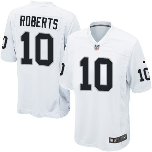 Men's Nike Oakland Raiders #10 Seth Roberts Game White NFL Jersey
