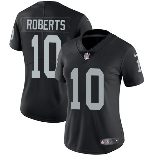 Women's Nike Oakland Raiders #10 Seth Roberts Black Team Color Vapor Untouchable Elite Player NFL Jersey