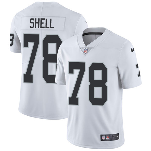 Men's Nike Oakland Raiders #78 Art Shell White Vapor Untouchable Limited Player NFL Jersey