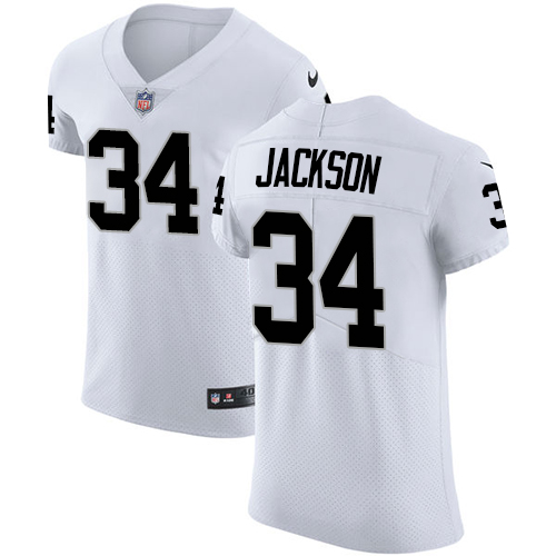 Men's Nike Oakland Raiders #34 Bo Jackson White Vapor Untouchable Elite Player NFL Jersey