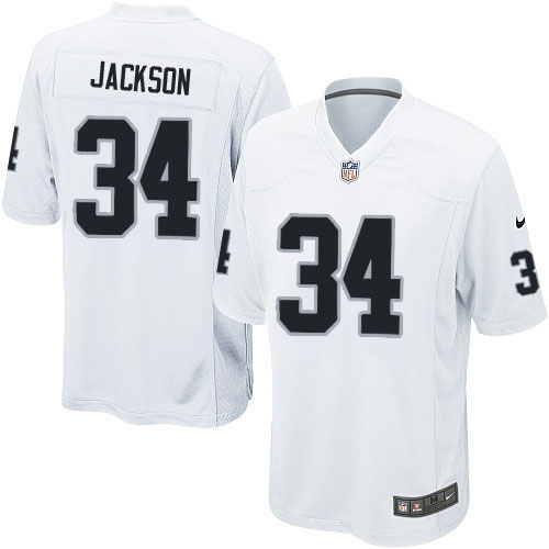 Men's Nike Oakland Raiders #34 Bo Jackson Game White NFL Jersey