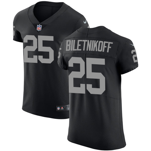 Men's Nike Oakland Raiders #25 Fred Biletnikoff Black Team Color Vapor Untouchable Elite Player NFL Jersey