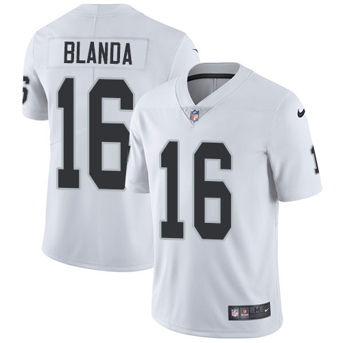 Men's Nike Oakland Raiders #16 George Blanda White Vapor Untouchable Limited Player NFL Jersey